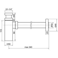 Сифон для раковины Remer 960114 Хром