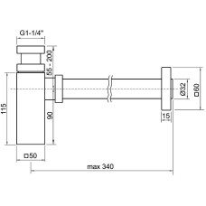 Сифон для раковины Remer 960114 Хром