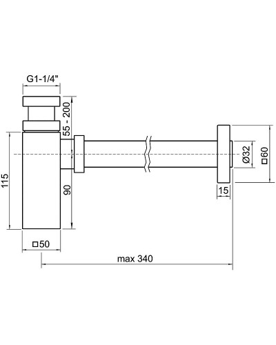 Сифон для раковины Remer 960114 Хром