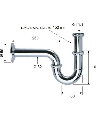 Сифон для раковины Remer 977114 Хром
