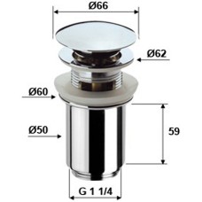 Донный клапан Remer 905CC114 click-clack Хром