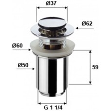 Донный клапан Remer 906CC114 Хром