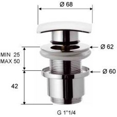 Донный клапан Remer 904SCC2114 click-clack Хром