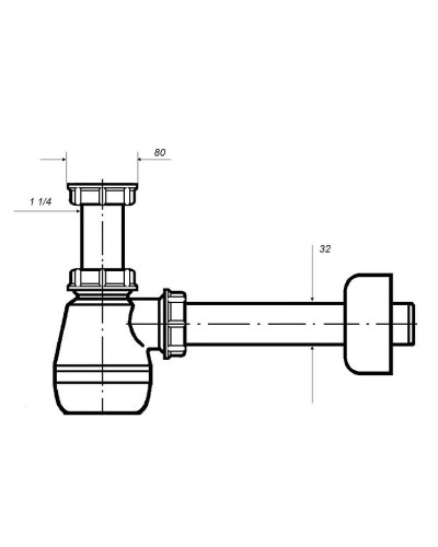 Сифон для раковины Hatria Specials YXZ801 Хром
