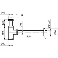 Сифон для раковины BelBagno BB-SMT2-01 Хром