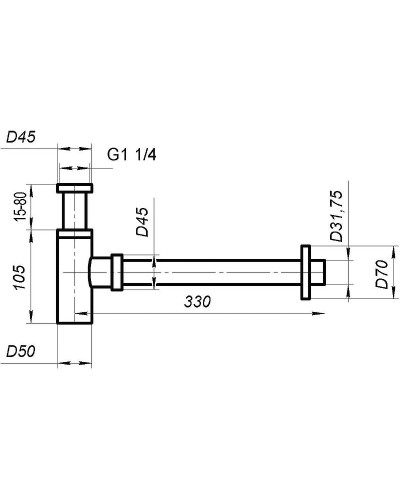 Сифон для раковины BelBagno BB-SMT2-01 Хром