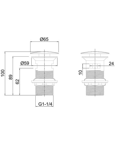 Донный клапан Allen Brau Priority 5.31023-31 click-clack Черный матовый