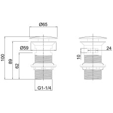 Донный клапан Allen Brau Priority 5.31023-BN click-clack Никель брашированный