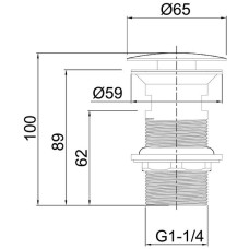 Донный клапан Allen Brau Priority 5.31024-21 click-clack Белый матовый