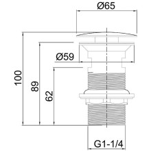 Донный клапан Allen Brau Priority 5.31024-31 click-clack Черный матовый
