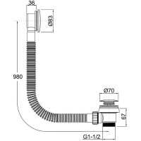Слив-перелив Allen Brau Priority 5.31027-00 click-clack Хром