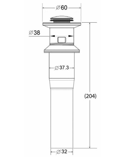 Донный клапан BelBagno BB-PCU-03-BORO click-clack Брашированное золото