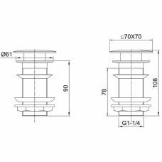 Донный клапан Allen Brau Infinity 5.21025-31 Черный матовый