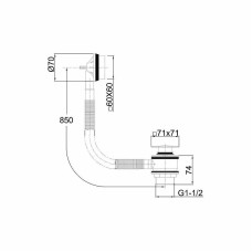 Слив-перелив Allen Brau Infinity 5.21028-00 click-clack Хром