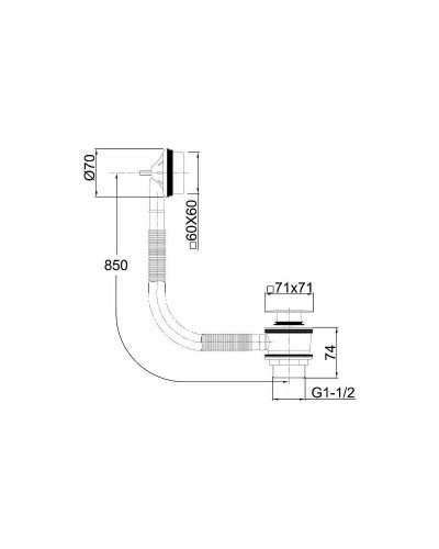 Слив-перелив Allen Brau Infinity 5.21028-31 click-clack Черный матовый