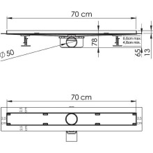 Душевой лоток Vincea Almira-S 70 SAY.602.70.S.U под плитку