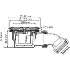 Сифон для душевого поддона WasserKRAFT D210 Хром