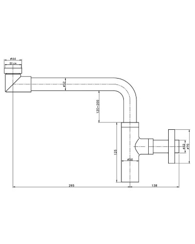 Сифон для раковины Creavit SF6088 Хром