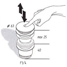 Донный клапан Migliore Ricambi 17953 click-clack Хром