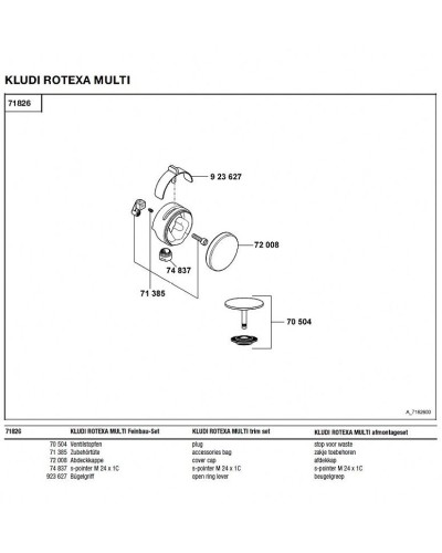 Слив-перелив Kludi Rotexa Multi  2131500-00+7182605-00 Хром