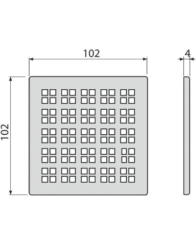 Решетка для душевого трапа Alcaplast MPV015 Хром
