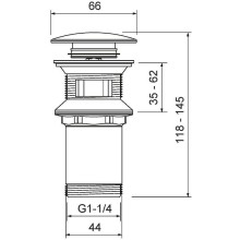 Донный клапан Timo 8011/18 click-clack Черное золото