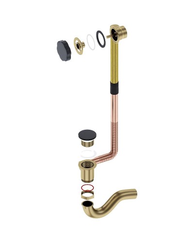 Слив-перелив Timo 8004/03 click-clack Черный