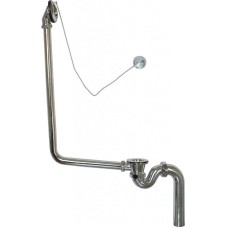 Слив-перелив BelBagno BB-OVF-02-CRM с пробкой на цепочке Хром