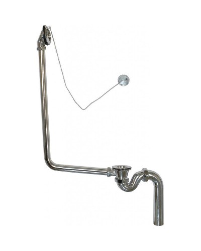 Слив-перелив BelBagno BB-OVF-02-CRM с пробкой на цепочке Хром