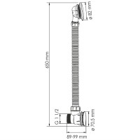 Слив-перелив WasserKRAFT Exter A054 click-clack Светлая бронза