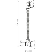 Слив-перелив WasserKRAFT Exter A054 click-clack Светлая бронза