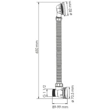Слив-перелив WasserKRAFT Exter A054 click-clack Светлая бронза
