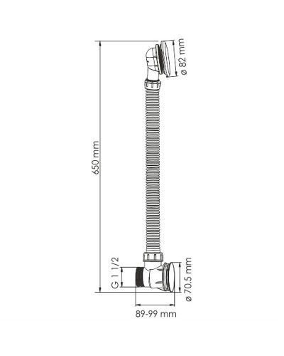 Слив-перелив WasserKRAFT Exter A054 click-clack Светлая бронза