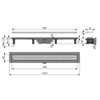 Душевой лоток Koller Pool G9-950 с решеткой Хром матовый