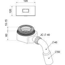 Сифон для душевого поддона Radaway Turboflow R399 Хром