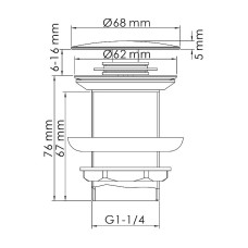 Донный клапан WasserKRAFT A248 Click-Clack Золото