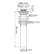 Донный клапан WasserKRAFT A250 Click-Clack Черный