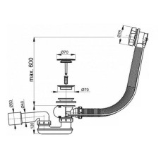 Слив-перелив Relisan Vega V55R Гл000024529 полуавтомат Черный матовый
