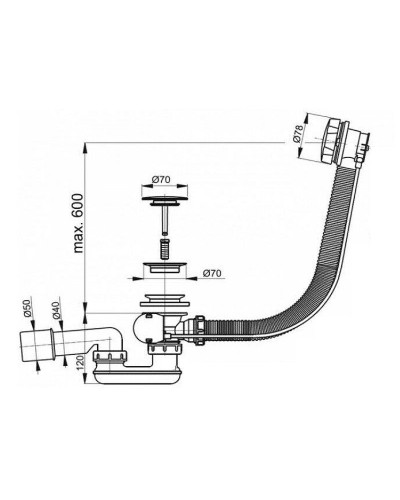 Слив-перелив Relisan Vega V55R Гл000024529 полуавтомат Черный матовый