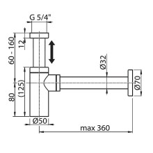 Сифон для раковины Ravak X01800 Белый матовый