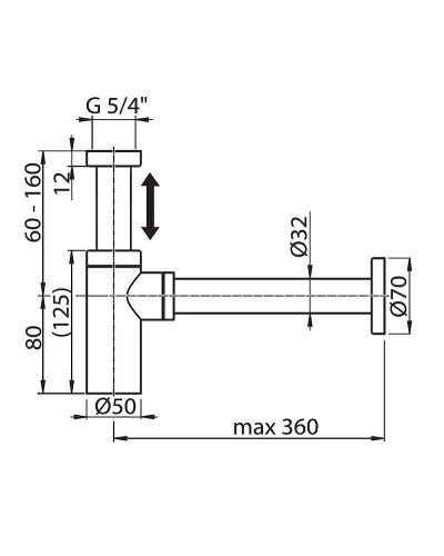 Сифон для раковины Ravak X01800 Белый матовый
