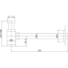 Сифон для раковины Abber AF0030B Черный матовый