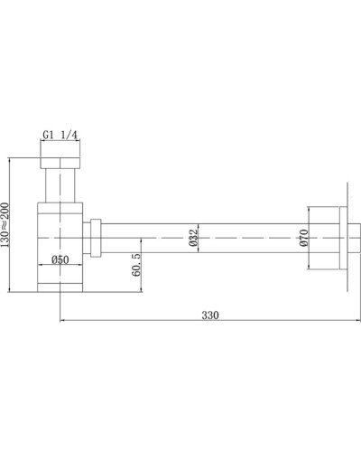 Сифон для раковины Abber AF0030G Золото матовое