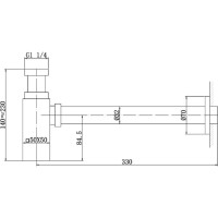 Сифон для раковины Abber AF0031B Черный матовый