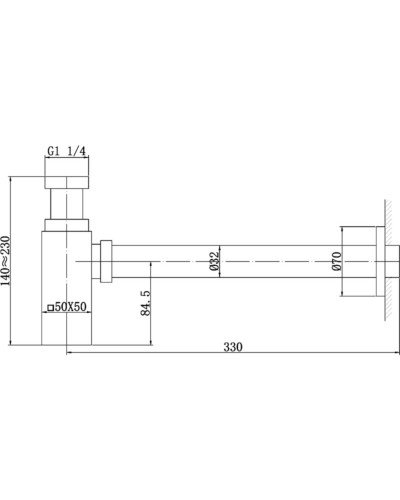 Сифон для раковины Abber AF0031B Черный матовый