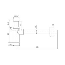 Сифон для раковины Iddis Optima Home OPTGM00i84 Графит