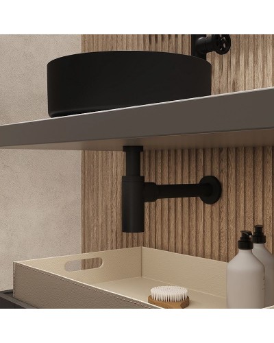 Сифон для раковины Iddis Optima Home OPTBL00i84 Черный матовый