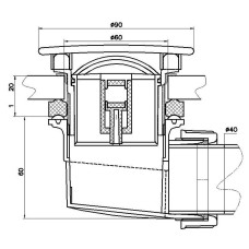 Сифон для душевого поддона RGW Velplex QYD-06 18241106-01 Хром