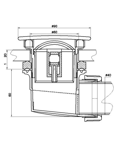 Сифон для душевого поддона RGW Velplex QYD-06 18241106-01 Хром