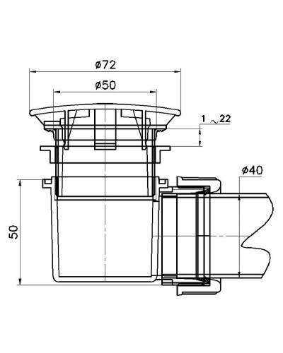 Сифон для душевого поддона RGW Velplex QYD-02 18241102-01 Хром